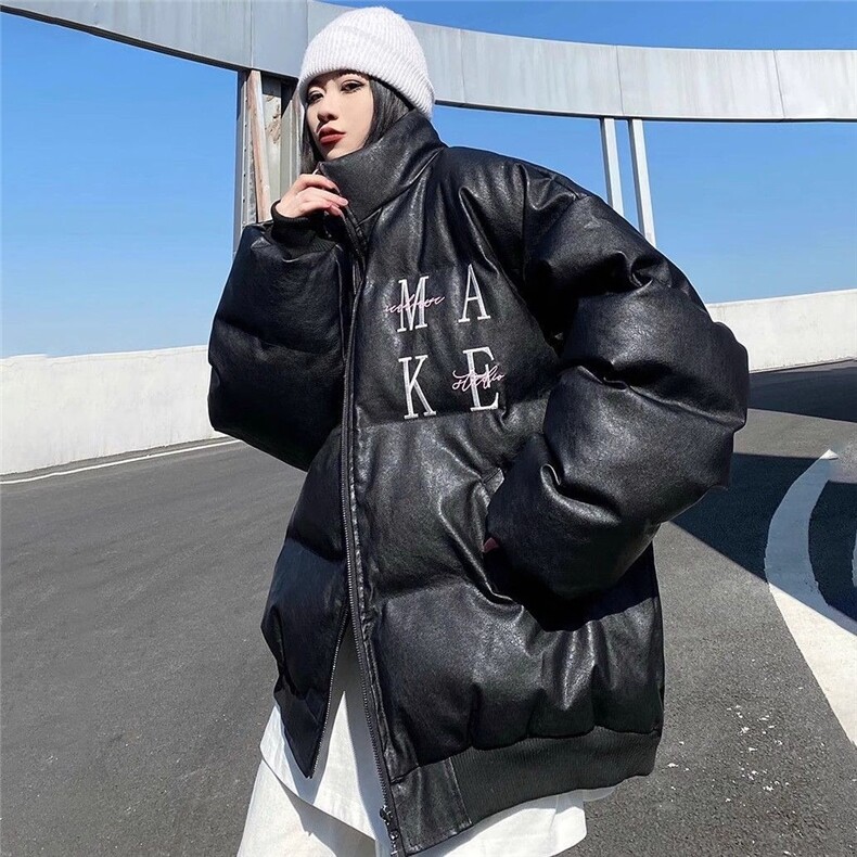 冬季棉服欧美风美式面包立领字母刺绣加厚棉服,男装棉衣,星座506A