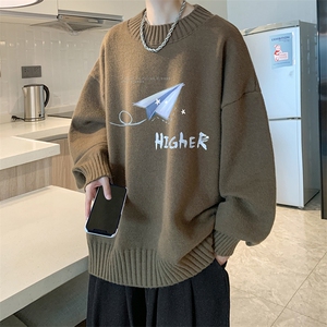 半高领毛衣男士大码针织衫男毛线衣男 M18270-P45 加绒款-P65图片