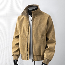 2026春季新款得物品质休闲皮夹克飞行服皮衣男防外套26183-60，男装夹克，星座1402-2