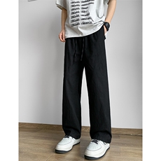 8XL-M特大码肌理感冰丝薄款休闲裤长裤男宽松百搭情侣裤K919P58，男装休闲裤，电商D206-1