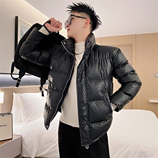 AY62/P138控178/冬季社会小伙高级设计师百搭潮流棉服外套男黑首1，男装棉衣，星座305B-1