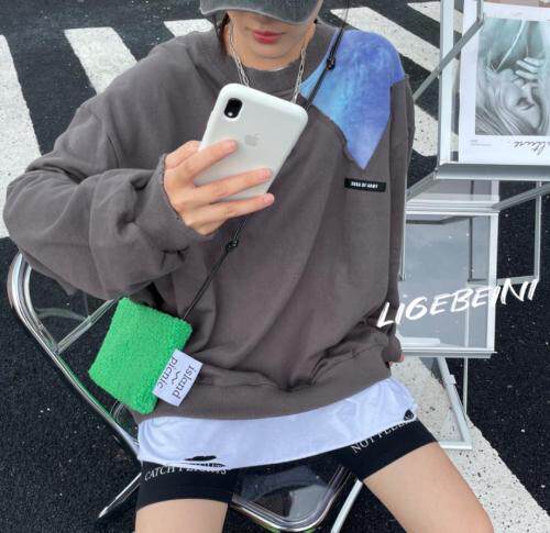 秋季拼接扎染卫衣，女装卫衣/绒衫，郦歌贝妮