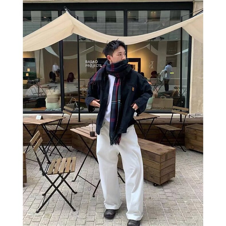 美式复古夹棉加厚底特律工装牛仔外套男女翻领夹克cleanfit上衣潮,男装工装外套,星座1210-1