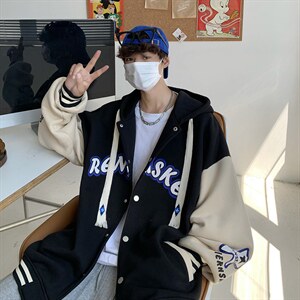 22秋 新款宽松男女百搭休闲oversize连帽开衫卫衣 B266-Y610-P65图片