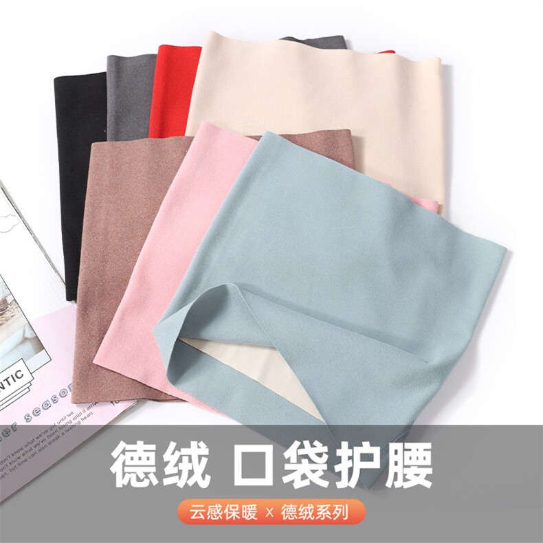 秋冬新款德绒加厚护腰保暖口袋围巾女韩版百搭时尚冬季围脖男情侣图片