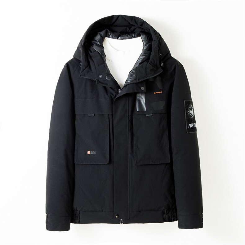 中年羽绒服男冬季宽松连帽羽绒服爸爸冬装保暖外套ALXB8808-P285图片