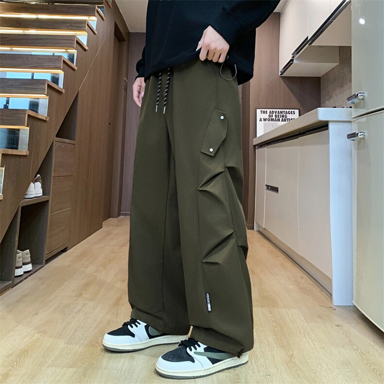 2025新款休闲工装阔腿裤男式百搭户外运动裤-K6602-P40,男装工装外套,星座1105-2