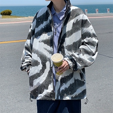 温柔风外套春秋高街棒球服复古两面穿上衣盐系克宽松W1201-P70，男装夹克，星座512-2