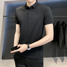 高品质polo衫短袖男士夏季修身T恤翻领店主无头风净色引流款，男装Polo衫，星座414（原B263）