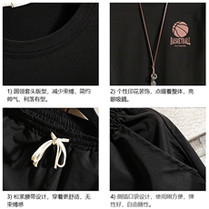TD56237-P35短袖t恤套装男短裤两件套男装搭配一套帅气砖墙，男装T恤，电商A040A