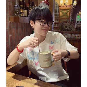 万针全刺绣工艺抖音得物高品质260克重磅纯棉双纱美式高街短袖T恤图片