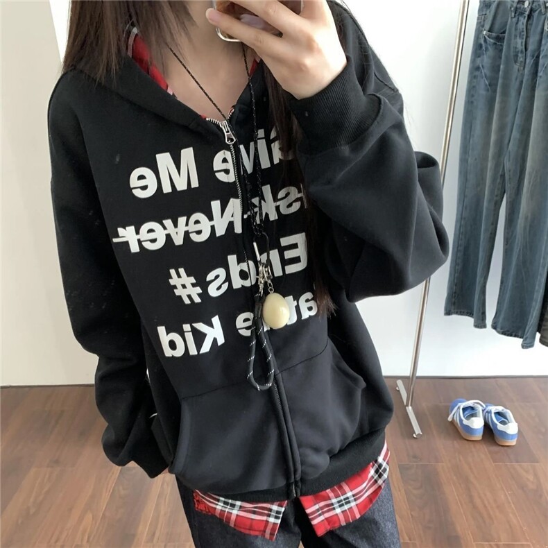 5320-P52原版做工#食毛华棉复合印花卫衣薄款/加绒,女装卫衣/绒衫,星座617A-2