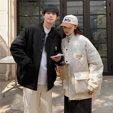 冬季2023大码港风棉衣棉服情侣装冬装男女中性宽松外套S273-P118，男装棉衣，电商A233-1