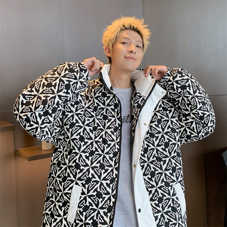 2025情侣棉衣棉服立体印花面包服立领棉袄外套1614-P80,男装棉衣,星座207