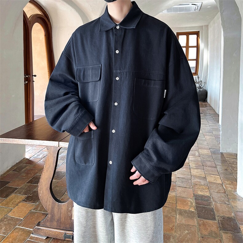 大皂拍-B225-W61098--P55-X69---美式复古长袖衬衫--聚酯纤维,男装衬衫,电商B225