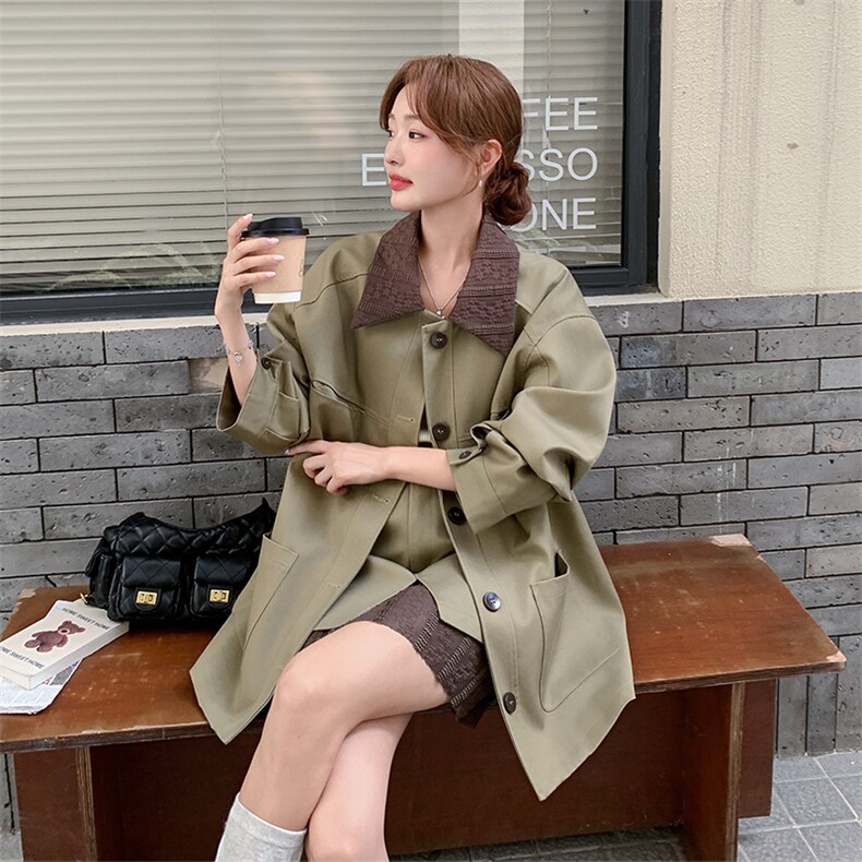 英伦风设计感穿搭风衣套装女2025春秋新款超火好看气质短裙两件套,女装套装/套裙,2C277