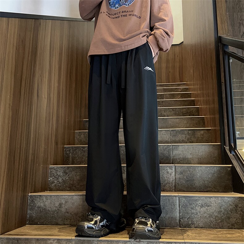 夏季美式潮流直筒宽松休闲长裤高街ins潮牌垂感阔腿裤 K7121-P28图片