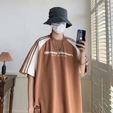 美式重磅短袖t恤男夏季潮牌青少年上衣宽松圆领半袖体恤T105-P30，男装T恤，星座308B-2