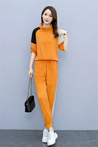套装/套裙2021年夏季时尚气质百搭优雅拼接简约两件套图片