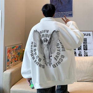 男装卫衣 2026春秋季新款美式印花男生开衫外套XZ514-2-W6631-P63图片