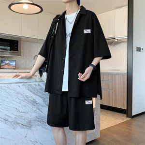 夏季男士运动套装时尚休闲套装青年宽松搭配两件套TZ005-特批60图片