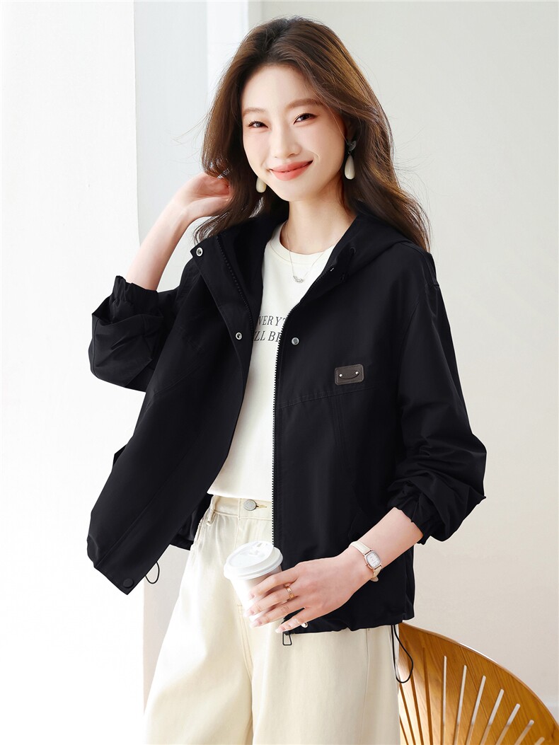 现货！现货！2026春季新款时尚宽松休闲短款外套女,女装短外套,以桐