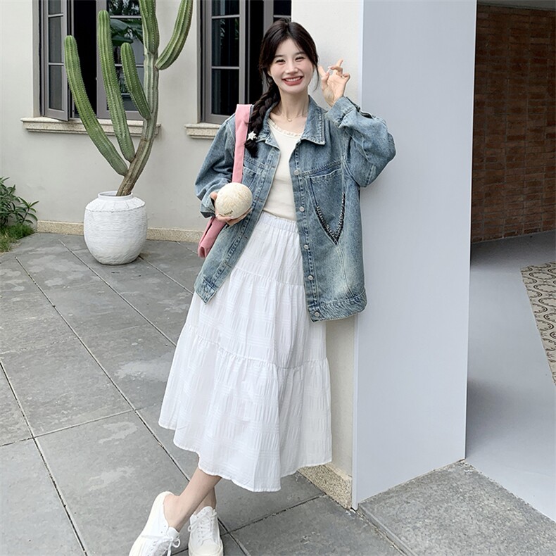 牛仔外套女宽松慵懒风2025春新款韩版宽松设计感洋气小个子上衣潮,女装牛仔外套,浙宝220
