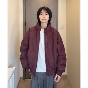 现货美式高街休闲棉衣夹克三防立领纯色户外工装加厚棉服外套图片