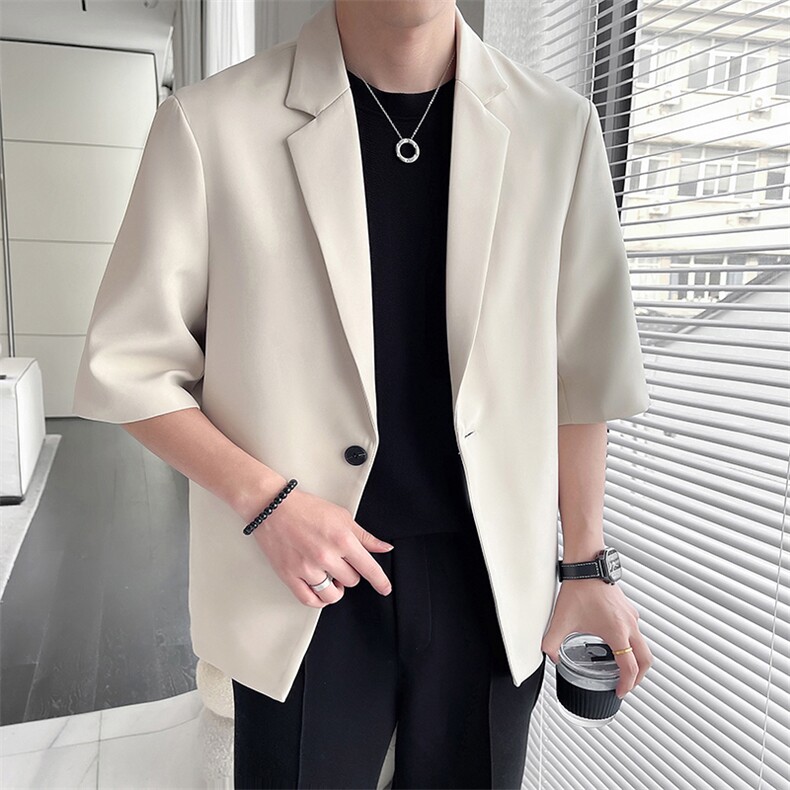 轻熟风~秋季中袖西服外套X801/P85,男装西服,电商B331