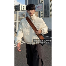 港风经典设计舒适文艺上衣秋冬短款个性时髦棉衣HY875P95，男装棉衣，电商A102B