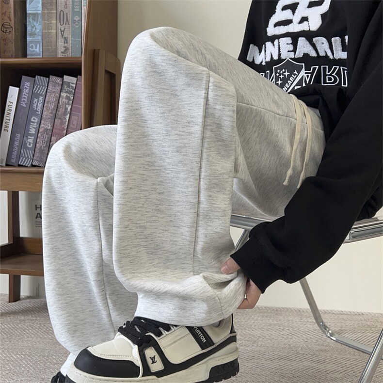 秋季休闲裤男宽松纯色拖地卫裤K7783-P35加绒P45控58加绒控68,男装休闲裤,星座209-2