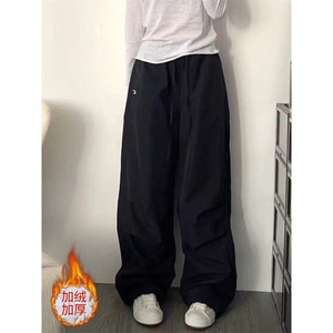 慵懒宽松型无品牌新款美式速干工装裤男女春秋新款原宿长裤加绒图片