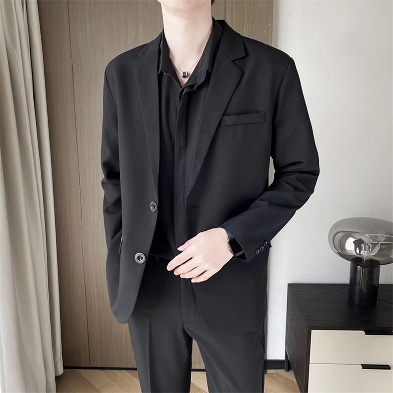 小西装男士外套春秋季轻熟风韩版潮流商务休闲高级感宽松西服Y70,男装西服,星座1116A-2（原606A-1）