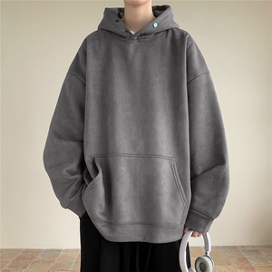 重磅oversize连帽卫衣男潮牌加绒美式复古宽松大码情侣外套上衣服图片
