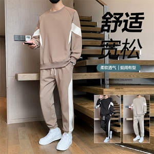 TK15-P70 新款男生印花套装学生卫衣青少年上衣大童裤子整套图片
