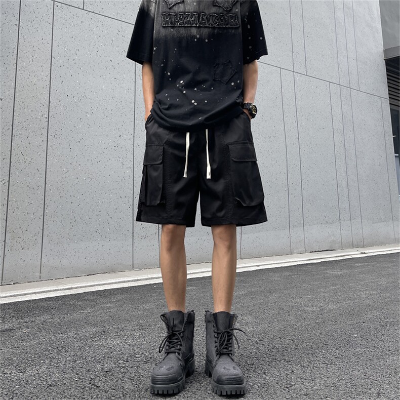 夏季休闲短裤男女跑步宽松工装五分日系潮牌速干沙滩裤D0512-P30,男装牛仔裤,星座308B-2