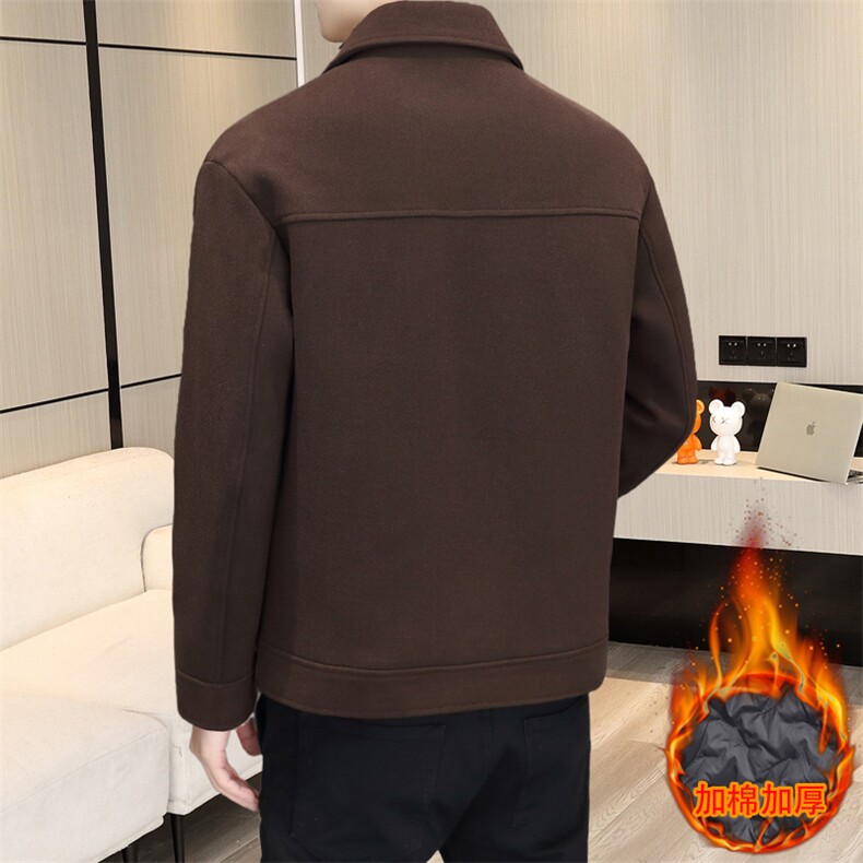 加棉加厚毛呢翻领夹克型男商务休闲青年外套男NM7930-P125,男装夹克,星座310B-3