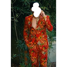R1东北大花西服套装网红同款男女大码团队服风新中式表演出服，男装西服套装，星座115A(原星座507）
