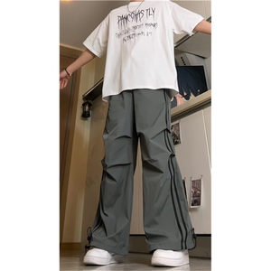 百搭速干冲锋裤降落伞兵裤休闲裤男 高街长裤子G6630/P45控68图片