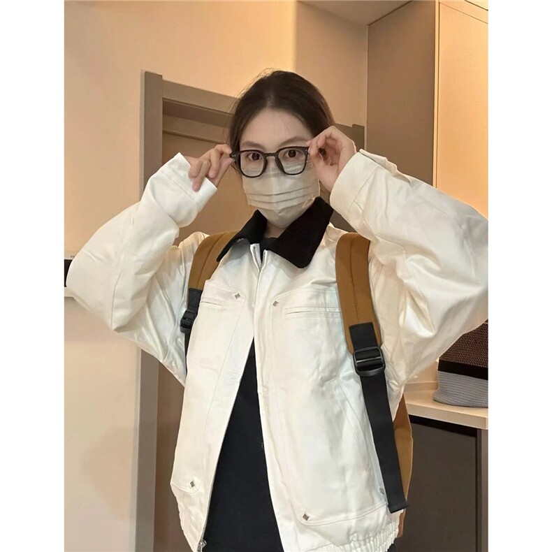 J50-P95牛仔外套男女春秋款美式复古设计感宽松高级感,男装工装外套,电商B323A