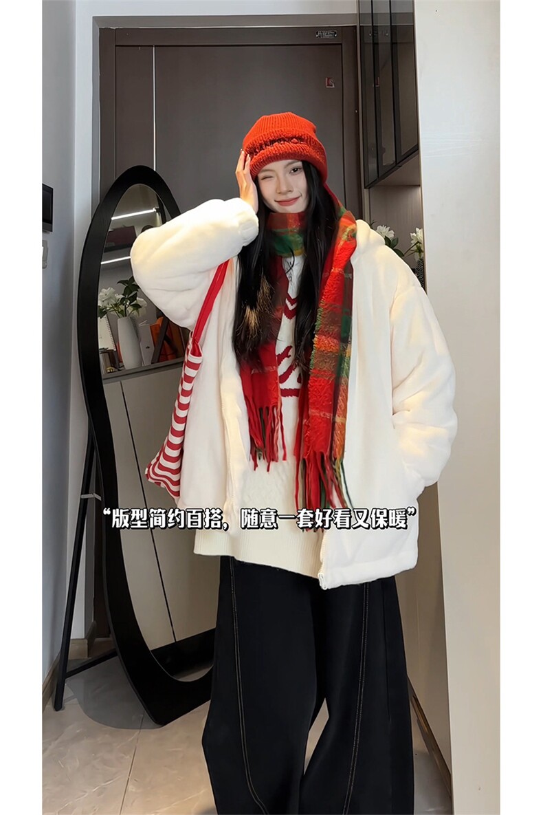 仿兔毛棉衣加绒加厚连帽情侣棉服保暖男女外套D2661-TP70138,男装棉衣,电商A102