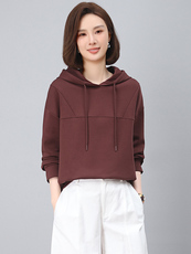 2025秋装新款简约时尚休闲连帽卫衣套装，女装卫衣/绒衫，阿丹