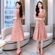 2022年夏季新款时尚印花连衣裙，女装连衣裙，金典明美