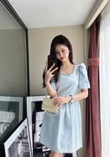 重工订钻刺绣减龄连衣裙，女装连衣裙，柏多伊俪