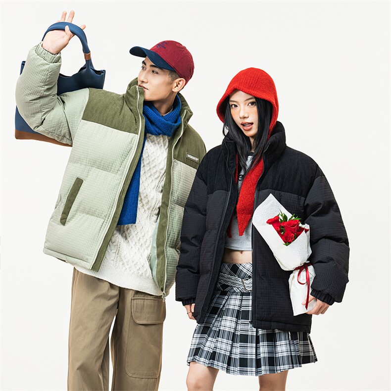 现货新款潮牌棉袄外套玉米格加厚棉衣面包服 A436-0899-P80图片