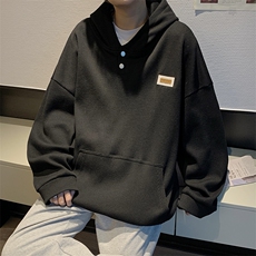 EQ179高克重港风潮流华夫格连帽套头卫衣男春季外套2024新款，男装卫衣，电商C306-1