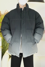 新款加棉渐变立领棉衣外套男保暖设计感时尚棉袄M2904特P85控118，男装棉衣，电商A001