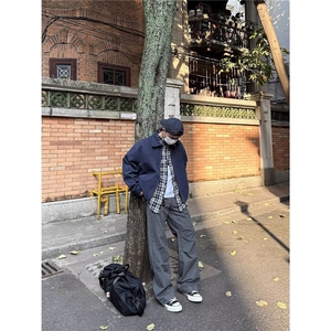 新款时尚文艺流行水洗做旧工装夹克日系慵懒ins潮流气质简约百搭图片