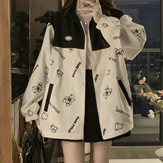 街头棒球服外套女秋休闲夹克美式风学生chic短上衣C365-80，男装夹克，星座911-2(原星座613-2）