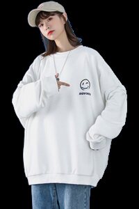 女士类目 百搭加厚女士中性卫衣单件圆领七彩印花9711/图片